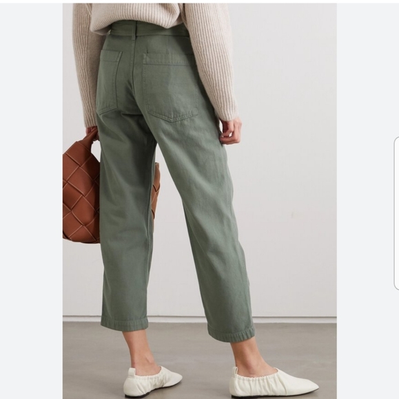 Citizens of Humanity Noelle Cropped Belted Relaxed Tapered Fit Paper Bag Waist - Picture 2 of 16